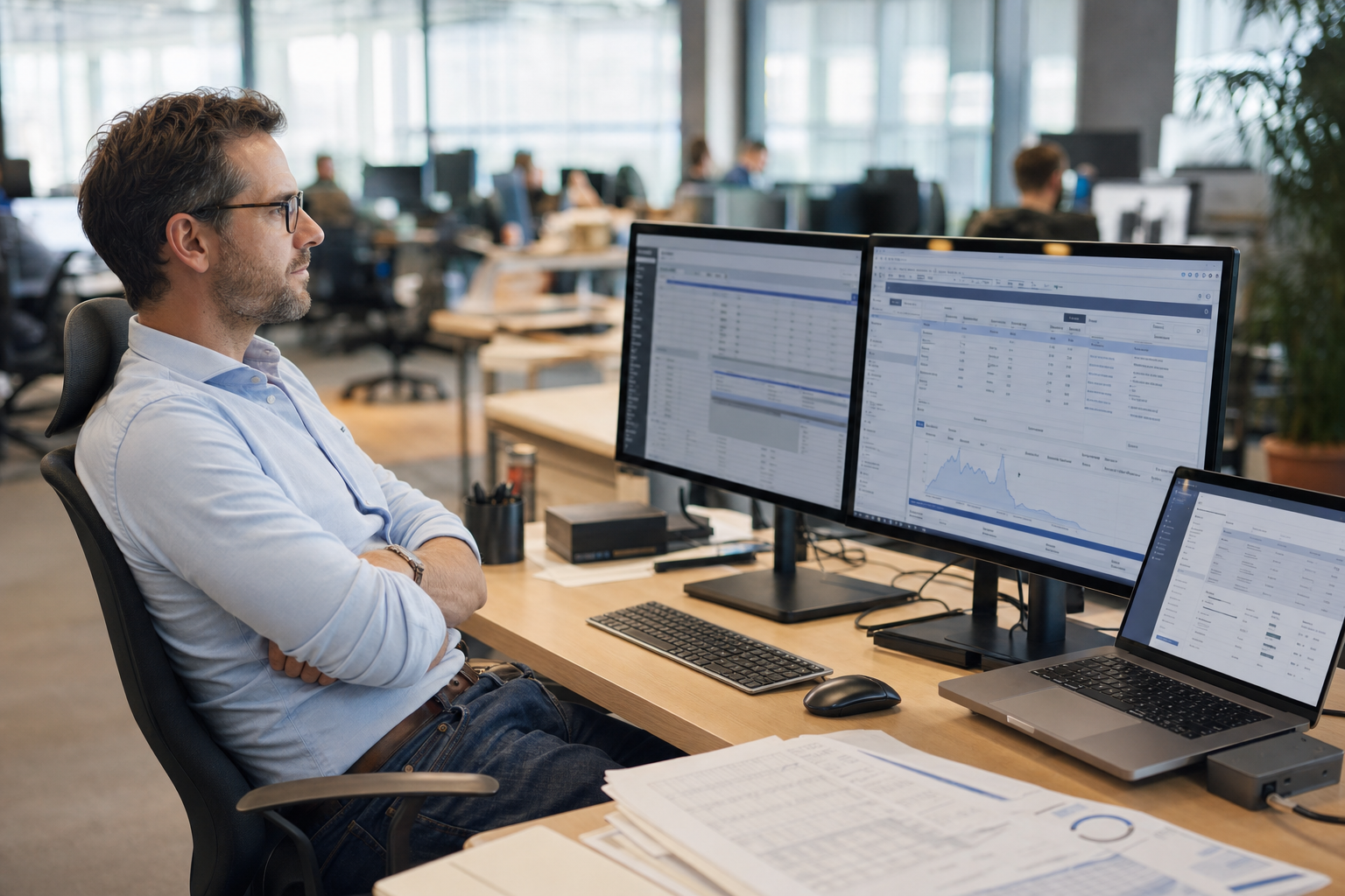 Manager de operații cu mai multe interfețe software pe mai multe ecrane